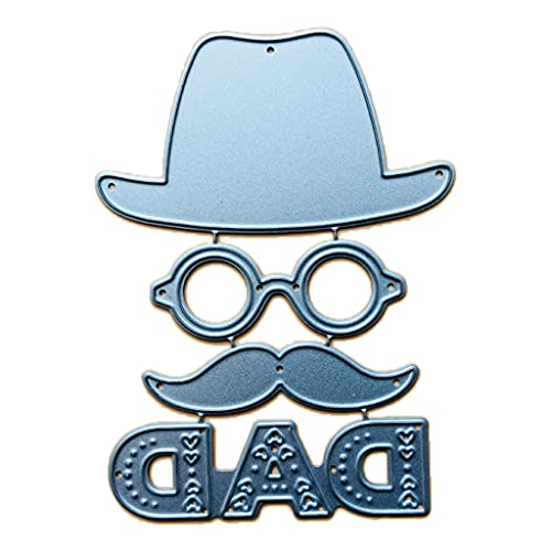 Metall-Stanzformen mit Aufschrift "Hat Dad", Scrapbooking, Album, Stempel, Papier, Karten-Dekoration von Ldabrye