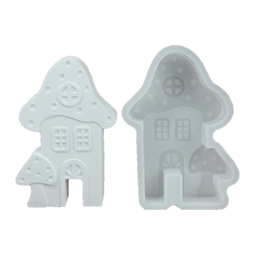 Pilzhaus-Silikonformen für Epoxidharz, handgefertigte Seife, Gips, Silikonformen für Heimdekoration, Kinder, Basteln, Pilzhausform von Ldabrye