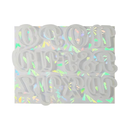 Praktische Kreative Holographics Letter Nummer Formen Accessoire Für Epoxidharz Funkelnde Schmuck Die Handwerksbedarf Machen von Ldabrye