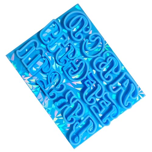 Praktische Kreative Holographics Letter Nummer Formen Accessoire Für Epoxidharz Funkelnde Schmuck Die Handwerksbedarf Machen von Ldabrye