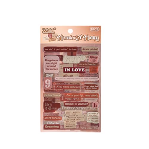 Retro Wasserdichte Haustierplaner Aufkleber Einzigartige Buchstaben Designs Für Scrapbooking Und Journaling Decoration Decorative Decal von Ldabrye