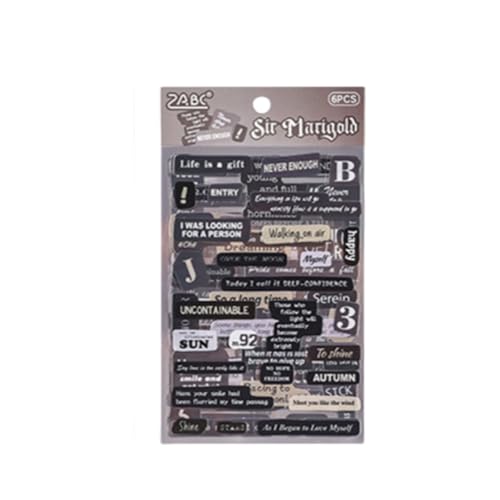 Retro Wasserdichte Haustierplaner Aufkleber Einzigartige Buchstaben Designs Für Scrapbooking Und Journaling Decoration Decorative Decal von Ldabrye
