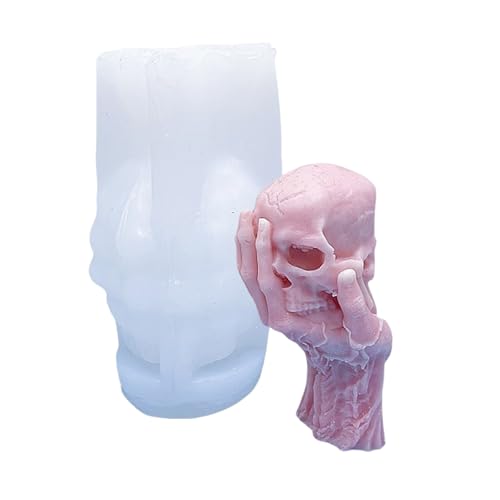Schädelförmige Silikonformen Fondant Schokoladenformen Für Epoxidharz Kerzenseife Gips Dekoration Halloween Gegenwart von Ldabrye