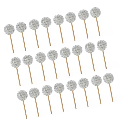 Set Von 24 Eleganten Cupcake Toppers Reflective Sphere Cake Picks Zum Geburtstag Und Hochzeitsfeierpartyzubehör Für Hochzeitsfeierlichkeiten Set Von 24 Eleganten Cupcake Toppers Reflective Sphere Cake Picks Zum Geburtstag Und Hochzeitsfeierpartyzubehör Für Hochzeitsfeierlichkeiten von Ldabrye