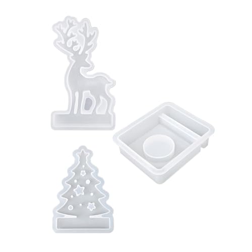 Set Von 3 Silikon Kerzenschiffsformen Kreisförmige Kerzenhalter Formen Weihnachten Thema Weiche Textur Easy ReleaSing Formen Set Von 3 Silikon Kerzenschiffsformen Kreisförmige Kerzenhalter Formen Weihnachten Thema Weiche Textur Easy ReleaSing Formen von Ldabrye