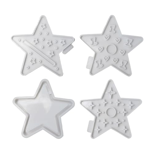 Set Von 4 Sternen Kerzenhalter Formen Kleine Lichtformen Silikonstextur Für Handgefertigte Dekorationen Und Handwerksliebhaber von Ldabrye