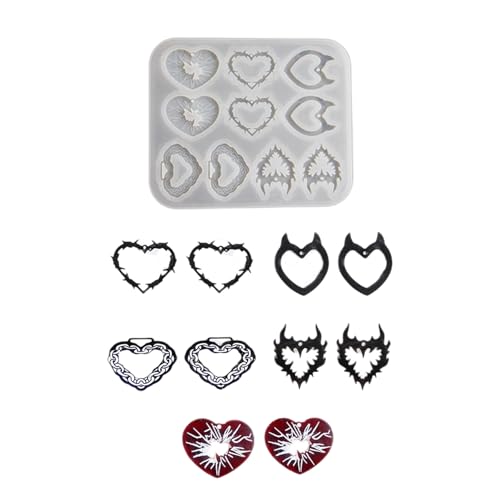 Silikon-Schlüsselanhänger-Formen, Harz, Schmuck, Herzform, Basteln, Silikonformen, Epoxidharz, Zubehör für die Herstellung von Zubehör Silikon-Schlüsselanhänger-Formen, Harz, Schmuck, Herzform, Basteln, Silikonformen, Epoxidharz, Zubehör für die Herstellung von Zubehör von Ldabrye