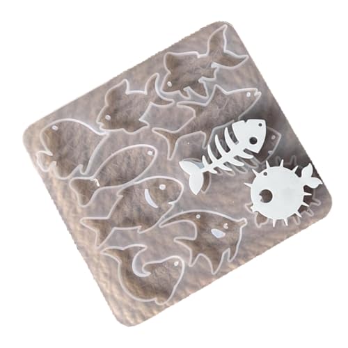 Silikonformen für Meerestiere, Schmuck, Anhänger, Schlüsselanhänger, leicht zu reinigen, Meerestier-Silikonformen für Epoxidharz, rund von Ldabrye