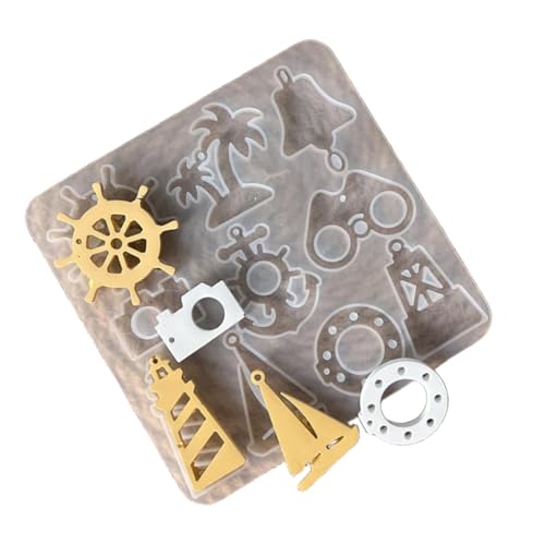 Silikonformen für Meerestiere, Schmuck, Anhänger, Schlüsselanhänger, leicht zu reinigen, Meerestier-Silikonformen für Epoxidharz, rund von Ldabrye