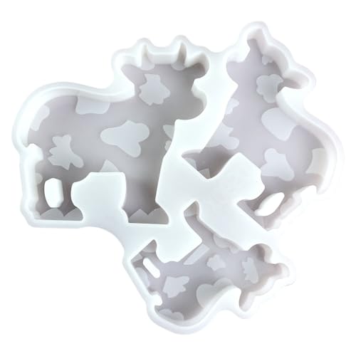 Silikonformen mit Tiermotiven, Kühen, Gips, Gießen, Ornament, Epoxidharz, Backen von Ldabrye