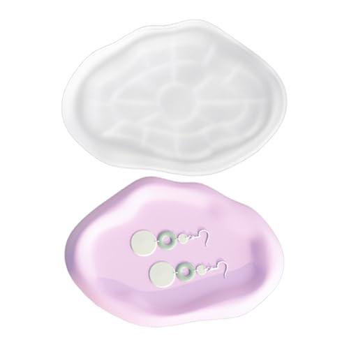Unregelmäßige Silikonform mit Blumenherz, rundes Tablett, Gips, Zement, Schmuckaufbewahrung, Epoxidharz, Formen für Zuhause Unregelmäßige Silikonform mit Blumenherz, rundes Tablett, Gips, Zement, Schmuckaufbewahrung, Epoxidharz, Formen für Zuhause von Ldabrye