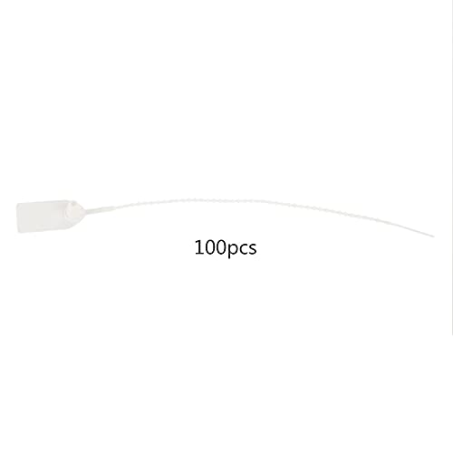 100 pcs 250mm Plastik eindispflinselierbares Krawatten Selbstverriegelung Binde Kofferschuhe Bag Etikett Label Dauerhaftes Befestigung für Schuhe Taschen Kleidung Logistik Weiß (Weiß) von Ldafava
