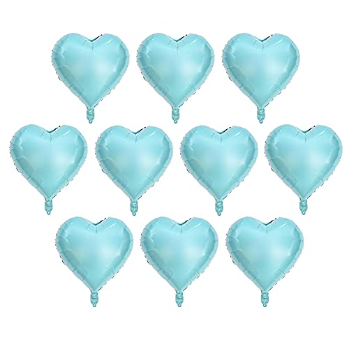 10pcs 18 Zoll herzförmige Aluminiumfolie Luftballons Automatische Versiegelung Heliumballons für Hochzeits Geburtstagsfeier Dekorationen Rose Gold Blau Weiß rot schwarz rosa Gelb (Herzförmig) von Ldafava