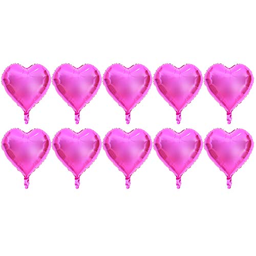 10pcs 18 Zoll herzförmige Aluminiumfolie Luftballons Automatische Versiegelung Heliumballons für Hochzeits Geburtstagsfeier Dekorationen Rose Gold Blau Weiß rot schwarz rosa Gelb (Herzförmig) von Ldafava