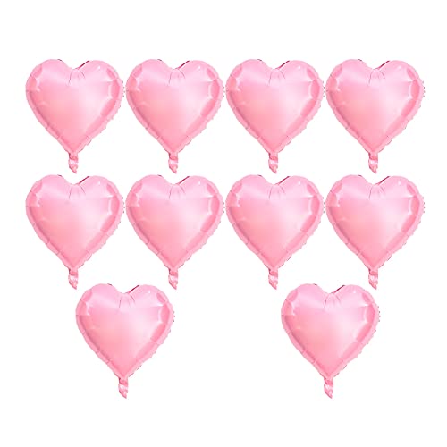 10pcs 18 Zoll herzförmige Aluminiumfolie Luftballons Automatische Versiegelung Heliumballons für Hochzeits Geburtstagsfeier Dekorationen Rose Gold Blau Weiß rot schwarz rosa Gelb (Herzförmig) von Ldafava
