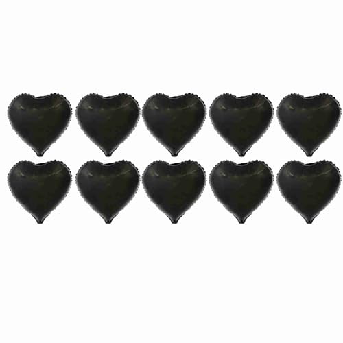 10pcs 18 Zoll herzförmige Aluminiumfolie Luftballons Automatische Versiegelung Heliumballons für Hochzeits Geburtstagsfeier Dekorationen Rose Gold Blau Weiß rot schwarz rosa Gelb (Herzförmig) von Ldafava