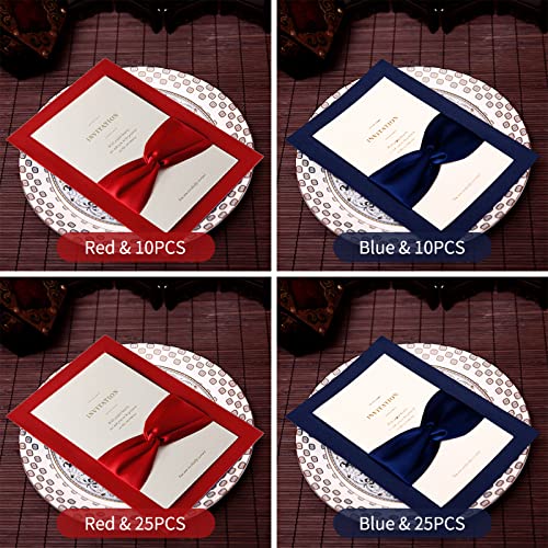 10pcs elegante Bogenbänder Hochzeitseinladungskarten mit Umschlägen für Brautduschen Engagement Grußkarte Jubiläum Valentinstag Geburtstags für ihre Mutter Frau Liebhaber Blau Red 10pcs elegante Bogenbänder Hochzeitseinladungskarten mit Umschlägen für Brautduschen Engagement Grußkarte Jubiläum Valentinstag Geburtstags für ihre Mutter Frau Liebhaber Blau Red von Ldafava