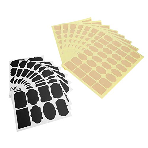 328pcs Chalkboard -Etikettenaufkleber Kleber wasserdichtes Aufkleber für Blumenkernlagerglas von Ldafava