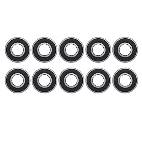 6001rs Kugellager Deep -Rille Doppelversiegelte Hochleistungslager für industrielle Maschinenmotorräder und Elektrowerkzeuge Stahl Gummi Material 12 mm Innendurchmesser 10pcs Set von Ldafava