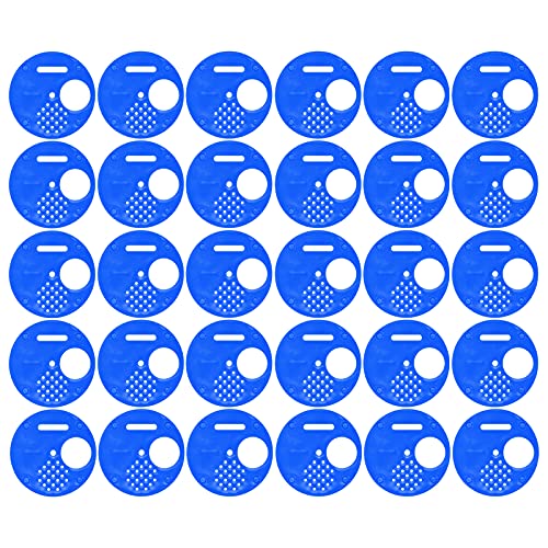 Bienentür-Eingangsscheibe, rundes Ausgangsentlüftungstor aus Kunststoff, Bienenzuchtzubehör, 30 Stück, langlebig, sicher, ungiftig für Bienenzuchtwerkzeuge, Imker (Blau) von Ldafava
