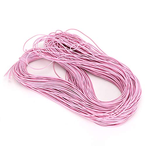 Elastische Stretchrunde Runde Perlenkabelschnur Seil 1,5 mm 100 m hochwertige weiche dauerhafte DIY -Schmuck Herstellung von Kleidungszubehör hellrosa tiefrosa (Leicht rosig) von Ldafava