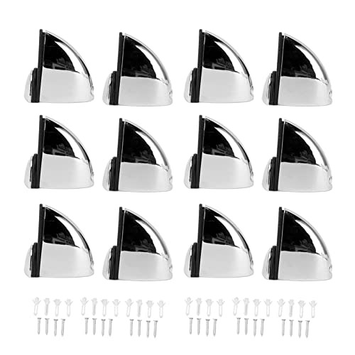 Glasscheibe Klemmen Zinklegierung Kunststoff 12pcs Hochglänzende Glasfixe -Trennungs -Cliphalter -Stützklemme für Schreibtisch Teiler Badezimmer Regale 1 10 mm Dicke Paneele von Ldafava