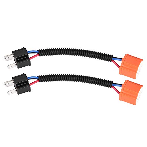 H4 9003 HB2 Keramikstecker Stecker Buchse Hochleistungswärmebeständige Verlängerungskabelbaum für Scheinwerfer Hochstrahlmaterial Keramikfarbe Schwarz Größe 20x8x3cm Menge 2pcs von Ldafava