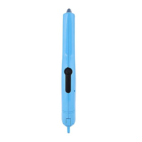 Handheld Electric Obst Schälerschneider Edelstahl Klingenschaltmaschine Effizientes Küchenwerkzeug zum Schälen von Obst Gemüse Abs Material Grün Blau 24 cm 9.4in (Blau) von Ldafava