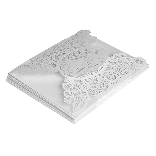 Hochzeitseinladungskarten-Set im europäischen Stil, geschnitzt, personalisierbar, für Geschäfts- und Partyeinladungen, elegant, romantisch, blanko, DIY-Papierkarten, 10 Stück (Hochzeitsmodell) von Ldafava