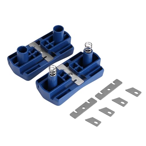 Kantenbändermaschine Handbuch Holzbearbeitungswerkzeug PVC Holzkante Trimmer mit Ersatzblättern für Schrank Making Möbeldekoration Blau 100 x 53 x 48 mm von Ldafava