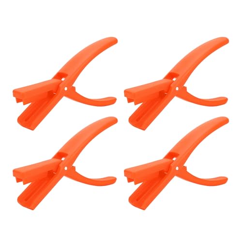 Langustenschäler, müheloses manuelles Garnelenschälgerät, Langustenschäler, Meeresfrüchtewerkzeug für Haushalt und Restaurant, 4-teilig, Kunststoff, 15 x 9 cm (Orange) von Ldafava