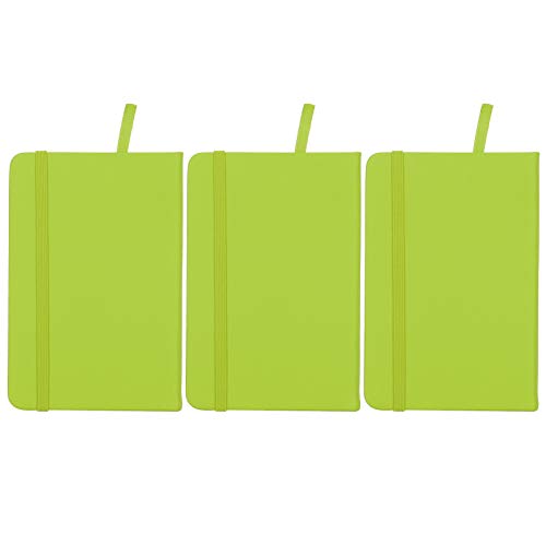 Ldafava 3 Stück PU A6 Business-Notizblock Hardcover-Gurt Notizbuch Tagebuch Schreibjournal Büro Schulbedarf Reiseutensilien Künstliches PU-Leder Kompakte Größe 14 x 9 cm (Grün) von Ldafava