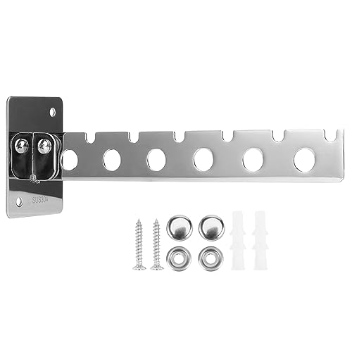 Ldafava 304 Edelstahl 6 ‑Hole Wand‑Montiert Trocknen Rack Klapp Kleidung Organizer mit Schrauben von Ldafava