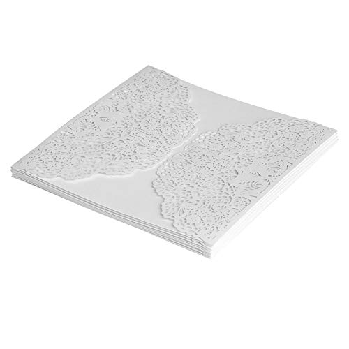 Ldafava Hochzeitseinladungskarten-Set im europäischen Stil, geschnitzt, personalisierbar, für Geschäfts- und Partyeinladungen, elegant, romantisch, blanko, DIY-Papierkarten, 10 Stück (002) von Ldafava