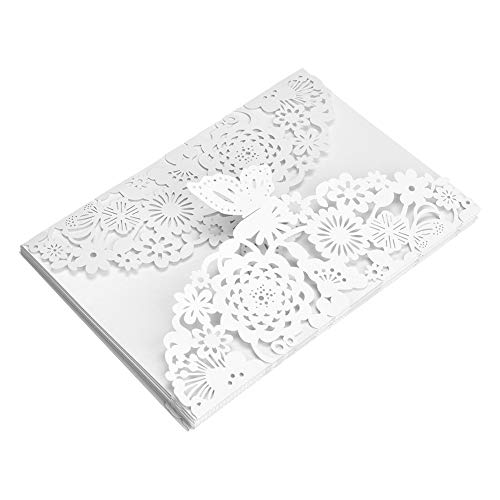 Ldafava Hochzeitseinladungskarten-Set im europäischen Stil, geschnitzt, personalisierbar, für Geschäfts- und Partyeinladungen, elegant, romantisch, blanko, DIY-Papierkarten, 10 Stück (Typ 2) von Ldafava