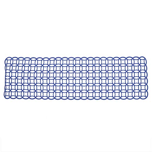 Ldafava Tischläufer moderner europäischer Sitzplätze Flagge Handtücher Tischwimpern für Hochzeitsdekorationen Weihnachten Thanksgiving -Partys Polyester Fasergrau Blau 40,16 x 11,81 Zoll (Blau) von Ldafava