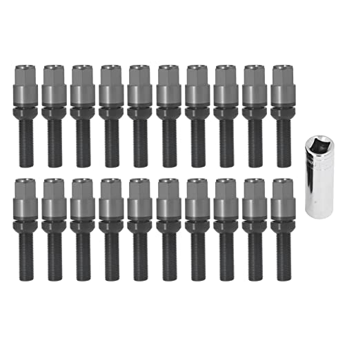 M14x1.5 Lug Bolzen Kegelsitz 45 -mm -Schaft 17mm Sechskantradzubehör Universal für Auto aus matt 35Crmo und Aluminiumlegierung Hochfestes Rostbeständigkeit Langloses Material (Du färbte) von Ldafava