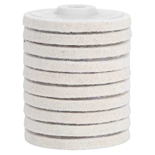 Polierscheibe, Polierscheibe, Polierscheiben, Filz-Polierscheibe, Schleifscheiben-Pads, Premium-Woll-Polierscheiben für Metall, Schmuck, Glas, Holz, Kunststoff, 10-teiliges Set, (Feines Haar) von Ldafava