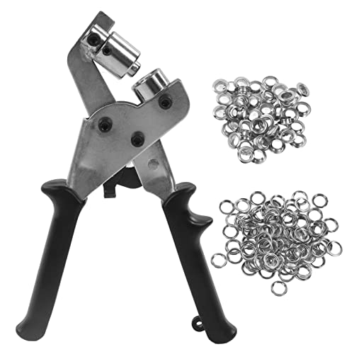 Punch Plier Gürtel -Loch -Loch -Lederhandbuch Tragbarer Loch Puncher Kit mit 500 Ölenschnallen für Zelt -Markisen -Leinwandplane -Planen -Kleidungsstücke von Ldafava