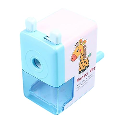Rotierende Bleistiftspitzer kreativer Cartoon Handkurbel Handbuch Bleistift Spitzer multifunktionales Schreibtisch Tool für Schüler Kinder Klassenzimmer Büro Kunststoff Plastik von Ldafava