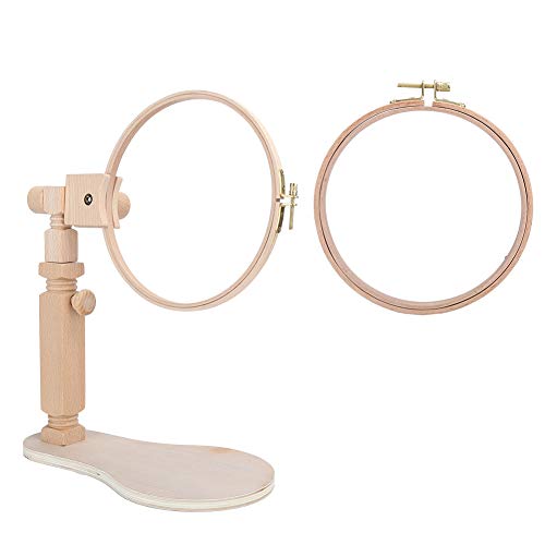 Stickerei Hoop Ständer hölzern einstellbar 360 Grad Rotatable Cross Stitch Rahmen mit Buchenholzbasis für Wohnzimmer Schlafzimmerstudienraum Stickerei Hoop Ständer hölzern einstellbar 360 Grad Rotatable Cross Stitch Rahmen mit Buchenholzbasis für Wohnzimmer Schlafzimmerstudienraum von Ldafava
