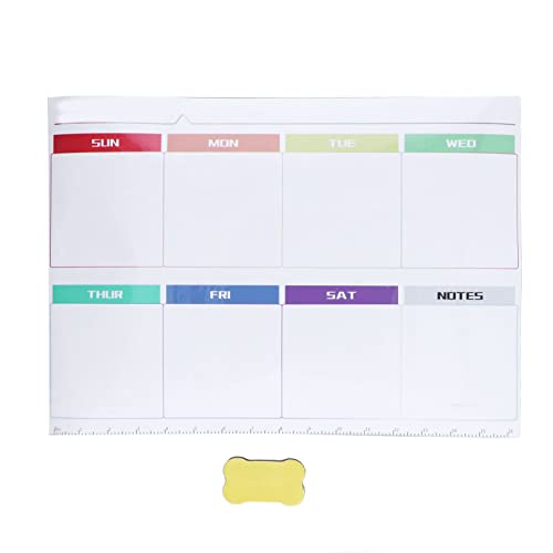 Wöchentliche Kalender selbstklebende wiederverwendbare wöchentliche Wöchentliche Trockenerase -Board -Paste mit Radiergummi für Home Wall Kühlschrank Whiteboard Planer Organizer Wöchentliche Kalender selbstklebende wiederverwendbare wöchentliche Wöchentliche Trockenerase -Board -Paste mit Radiergummi für Home Wall Kühlschrank Whiteboard Planer Organizer von Ldafava