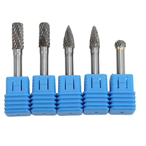 Wolframkarbid-Drehfräser-Bit-Set, langlebig, zum Schneiden, Polieren, Schleifen, Gravieren, 5-teilig, für Metall- und Holzschnitzerei (ACDFG) von Ldafava