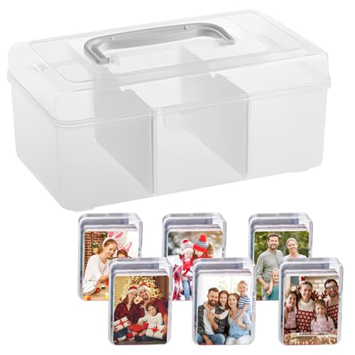 LdawyDE Karteikarten Box A7, Karteikasten A7, Vokabelkasten mit Durchsichtigen Deckeln Enthält 6 integrierte Aufbewahrungsboxen, zur Aufbewahrung von Karten und zur Organisation auf dem Schreibtisch LdawyDE Karteikarten Box A7, Karteikasten A7, Vokabelkasten mit Durchsichtigen Deckeln Enthält 6 integrierte Aufbewahrungsboxen, zur Aufbewahrung von Karten und zur Organisation auf dem Schreibtisch von LdawyDE