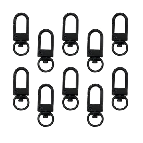 10 Stück Metall-Schlüsselanhänger-Hakenverschlüsse, Hardware-Zubehör, drehbare Karabinerverschlüsse 10 Stück Metall-Schlüsselanhänger-Hakenverschlüsse, Hardware-Zubehör, drehbare Karabinerverschlüsse von Ldbuejiaja