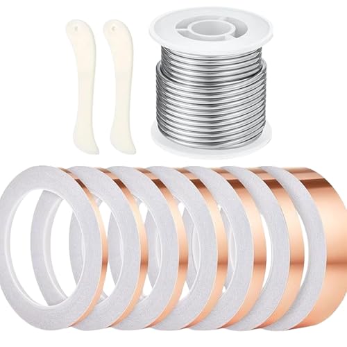 10-teiliges praktisches Buntglas-Zubehör-Set mit Lötzinn und Mehrzweck-Kupferfolien-Klebeband für den täglichen Gebrauch 10-teiliges praktisches Buntglas-Zubehör-Set mit Lötzinn und Mehrzweck-Kupferfolien-Klebeband für den täglichen Gebrauch von Ldbuejiaja
