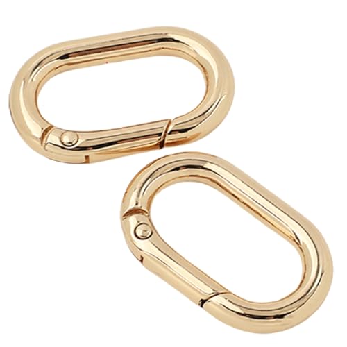 2 Stück ovale Metallringe mit Federn, Schlüsselanhänger, Schnallen, Federringe, ovale Ringe, Taschenzubehör von Ldbuejiaja