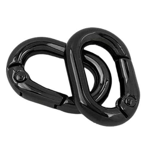 2 Stück ovale Metallringe mit Federn, Schlüsselanhänger, Schnallen, Federringe, ovale Ringe, Taschenzubehör von Ldbuejiaja