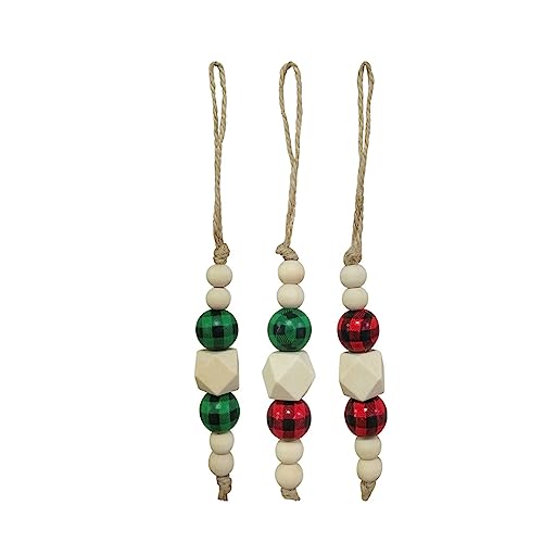 3 x Weihnachts-Holzschnur-Perlenanhänger für Weihnachten, abgestuftes Tablett, Dekoration, Baum-Hängeornamente, Feiertags-Holzperlen-Girlanden für den Weihnachtsbaum 3 x Weihnachts-Holzschnur-Perlenanhänger für Weihnachten, abgestuftes Tablett, Dekoration, Baum-Hängeornamente, Feiertags-Holzperlen-Girlanden für den Weihnachtsbaum von Ldbuejiaja
