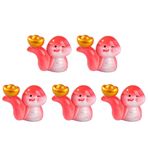 5 Stück Sternzeichen farbwechselnde Schlangenharz-Figuren für Kuchendekorationen 2025 Schlangenjahr, Miniaturen, dekorative Ornamente von Ldbuejiaja